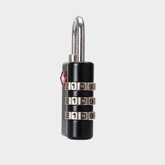 RCM Padlock Brass Combination with TSA Certification Black 1pcs