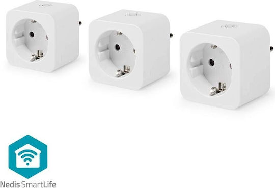 Nedis Smart Steckdosenleiste mit Schalter ohne Kabel 3 Stück
