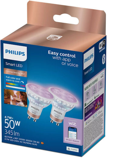 Philips Smart Bulbs Smart Led Spot Full Color Gu10 LED for Socket GU10 2pcs