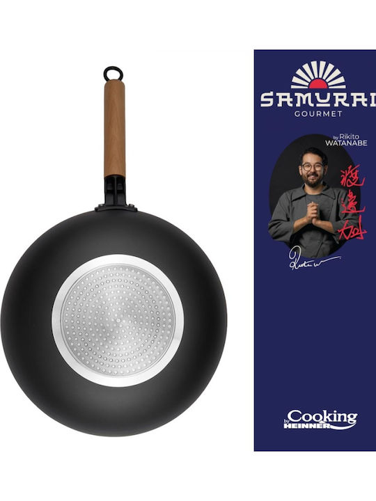 Heinner Rikito Watanabe Wok Aluminum with Lid with Non-Stick Coating