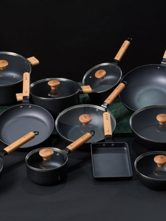 Heinner Rikito Watanabe Wok από Αλουμίνιο με Καπάκι με Αντικολλητική Επίστρωση