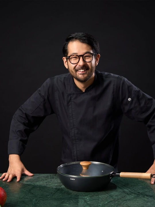 Heinner Rikito Watanabe Wok από Αλουμίνιο με Καπάκι με Αντικολλητική Επίστρωση 8cm