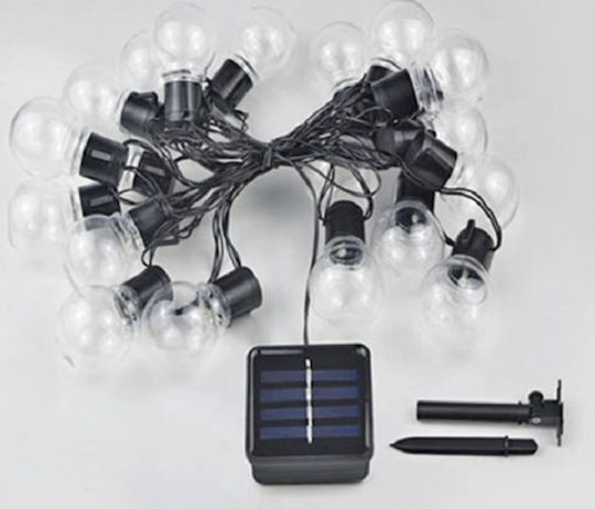 Volteno Set of 24 Hanging Solar Lights Garland with Warm White Light 3000K
