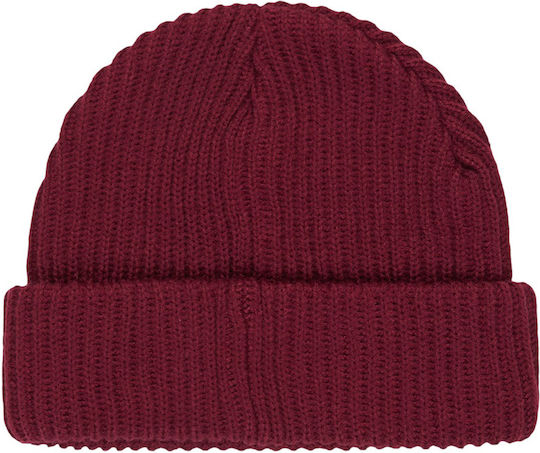 Alta Beanie Beanie with Rib Knit in Burgundy color