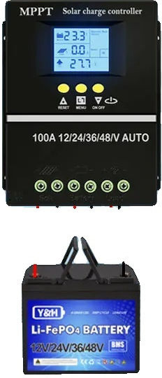 Solar Charge Controller Mppt Technology Lcd Display 100a 12v 24v 36v 48v Bat