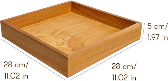 Creative Suport De Masă Din Lemn 28x28x5cm Bej