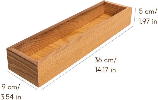 Creative Настолна Дървена Стойка 36x9x5см Бежова