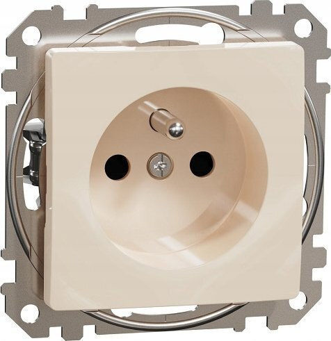 Schneider Electric Sedna Design Μονή Χωνευτή Πρίζα Ρεύματος Μπεζ