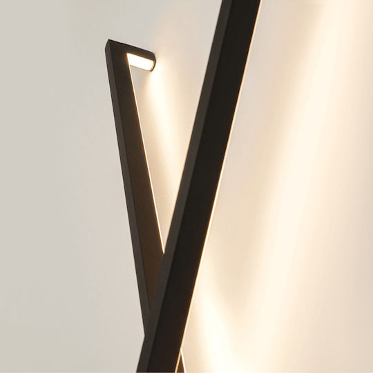 Zambelis Lights Осветително тяло За стена с вграден LED Черен 3.5x7x121см.