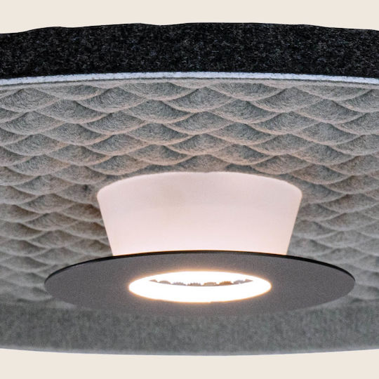 Zambelis Lights Ceiling Mount Light Gray with Integrated LED