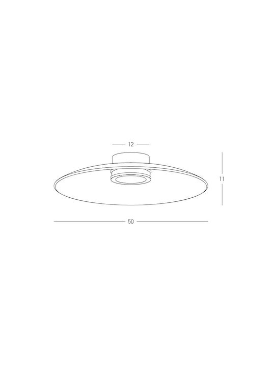 Zambelis Lights Ceiling Mount Light Black with Integrated LED