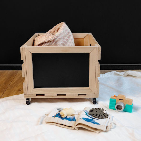 Creative Deco Holzbox Schallplatten Tafel 80 Schallplatten 46x36x29 cm + 1 cm