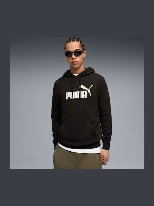 Big Logo Sweatshirt with Hood Black