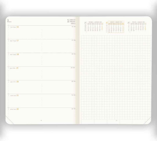 Rhodia Webplanner 2026 A5 Wöchentlich Horizontal Schwarz