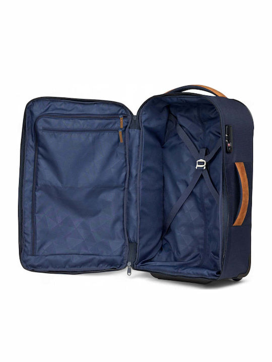 Satch Cabin Travel Suitcase Dark Blue with 4 Wheels