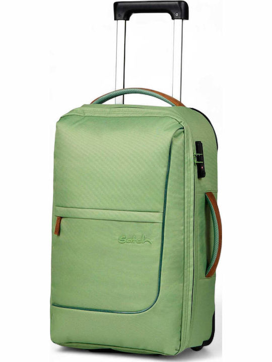 Satch Cabin Travel Suitcase Light Green with 4 Wheels