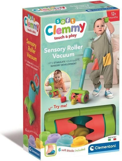 Clementoni Clemmy Soft Vacuum Cleaner Baby Activity Toy with Music for 12+ Months