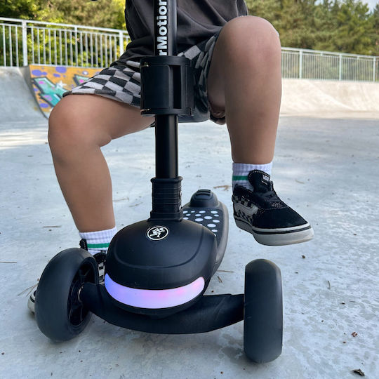 HyperMotion Kinderroller Klappbar 3-Rad mit Sitz für 12+ Monate Schwarz