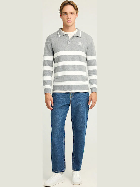 Polo Long Sleeve Grey Men s Blouse FBM012 036 09 Grey Mel