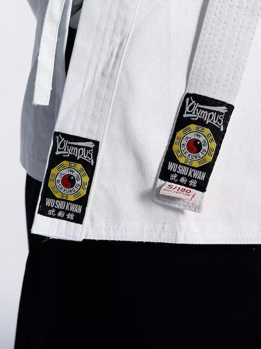 Olympus Sport Wu Shu Kwan Uniform Ενηλίκων / Παιδική Στολή Wu-Shu Λευκή