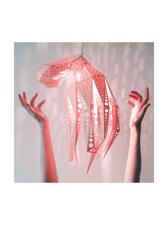 Vasili Lights O singură lumină Lumină de tavan pentru copii Suspendata din hârtie cu suport pentru bec E27 Albastru 50x43cm