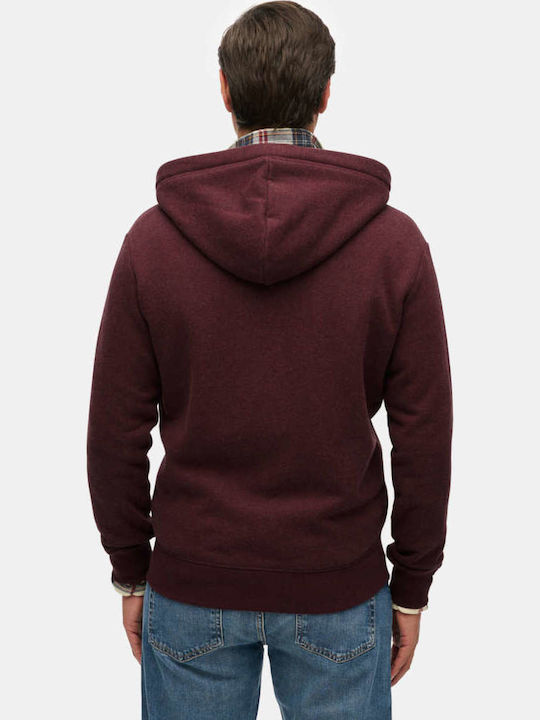 D1 Ovin Hoodie Cardigan Burgundy