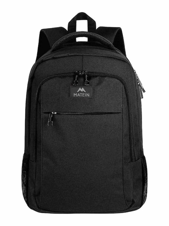 Matein Αδιάβροχη Τσάντα Πλάτης για Laptop με Θύρα USB σε Μαύρο χρώμα 1007-33lt-Black