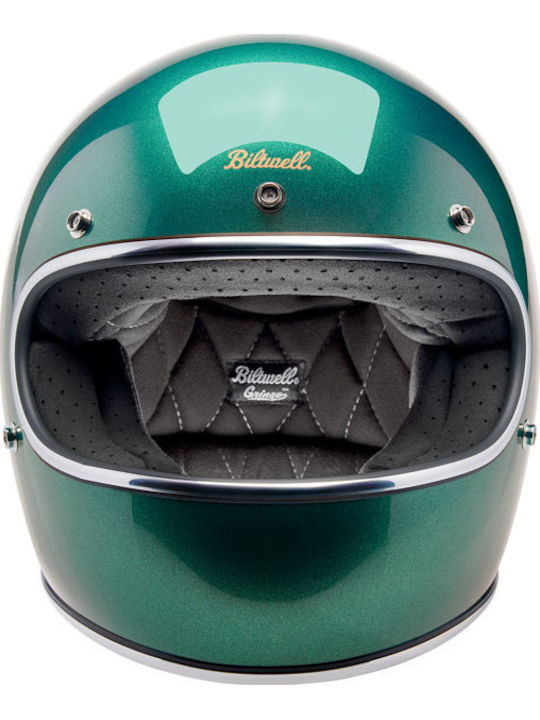 Biltwell Gringo Твърд бял гланц Мотоциклетна каска Full Face DOT / ECE 22.06