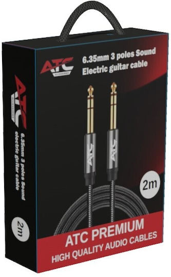 ATC Cable 6.3mm male - 6.3mm male 2m ATC02.008.0149