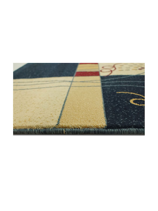 Alexander Leonardo 413 Teppich Rechteckig Synthetisch,Polyester/Cotton/Leather Cream Navy