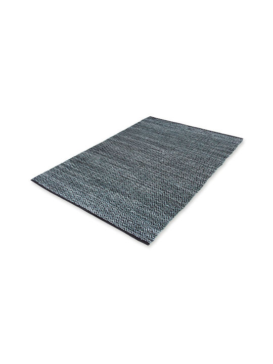 Tapicap Fishbone Χαλί Ορθογώνιο Δερμάτινο Grey 160x230cm