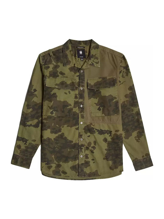 Cargo Long-sleeved Shirt Camo Dark Olive Forest Camo