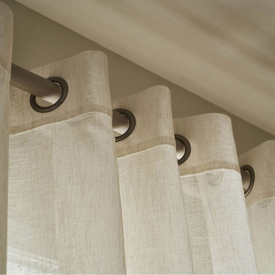 Gofis Home Κουρτίνα με Τρουκς Combe 502 Μπεζ 200x280εκ.