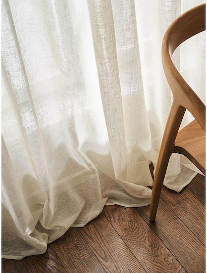 Gofis Home Κουρτίνα με Τρουκς Combe 502 Μπεζ 200x280εκ.