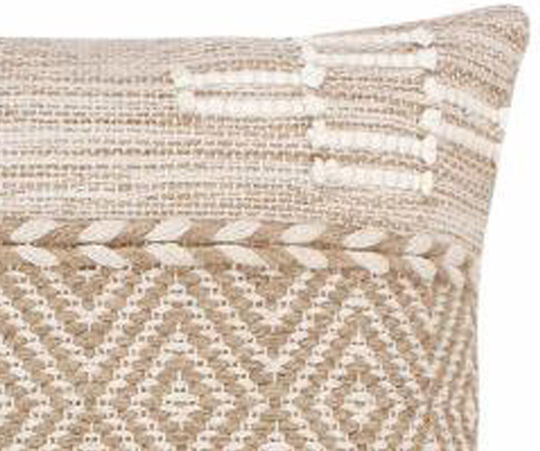 Inart Pillow Mitto Beige White 45x45cm Inart Pillow Mitto Beige White 45x45cm