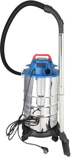 Staubsauger Flüssigkeiten / Feststoffe 1400W mit Edelstahl Behälter 30Es