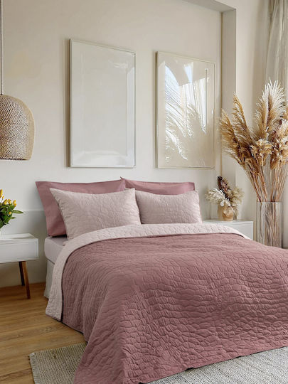 Nima Nala Wild Покривало Кингсайз Микрофибър Dusty Pink / Apple Pink 220x240см