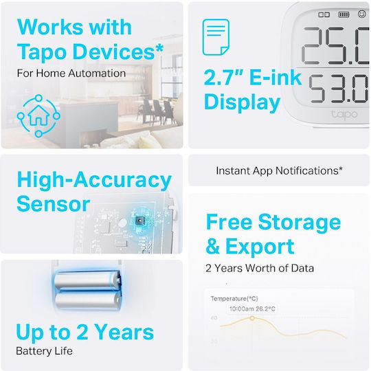 TP-LINK Ψηφιακό Θερμόμετρo για Χρήση σε Εσωτερικό Χώρο