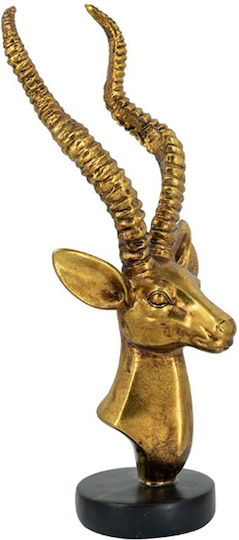 Artekko Animal Златисто Масово Декоративно Полирезиново Главата На Елен 14x13x30 См