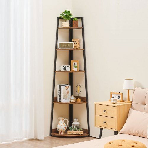 Γωνιακή Βιβλιοθήκη με LED 43x43x178εκ. Γωνιακή Βιβλιοθήκη με LED 43x43x178εκ.