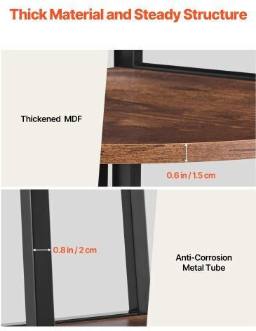 Γωνιακή Βιβλιοθήκη Μαύρη 43x43x178εκ.