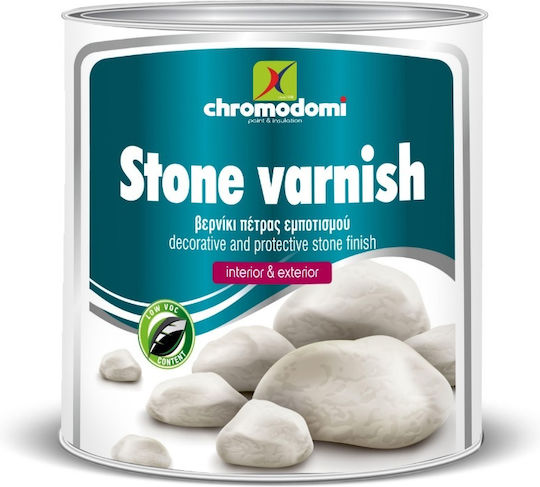 Χρωμοδομή Stone Varnish Βερνίκι Επιφάνειας Διαλύτου Άχρωμο Σατινέ 3lt