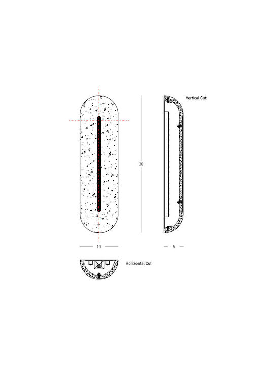 Zambelis Lights Lamp Wall with Integrated LED and Warm White Light