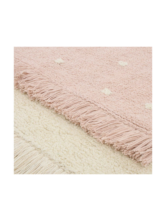 Bekas Carpets Joy Steps 1-iag-3586 Teppich Rechteckig Baumwolle Rosa