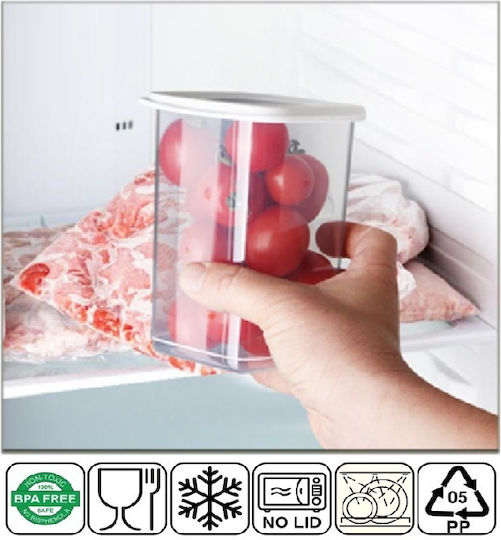 Set of 6 Pasta Sugar and Cereal Storage Boxes with Plastic Transparent Lid Capacity 1750ml 6 Pieces
