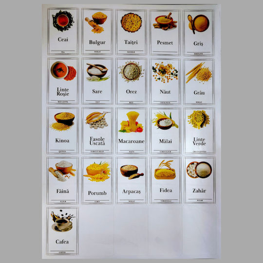 Set of 6 Pasta Sugar and Cereal Storage Boxes with Plastic Transparent Lid Capacity 1750ml 6 Pieces