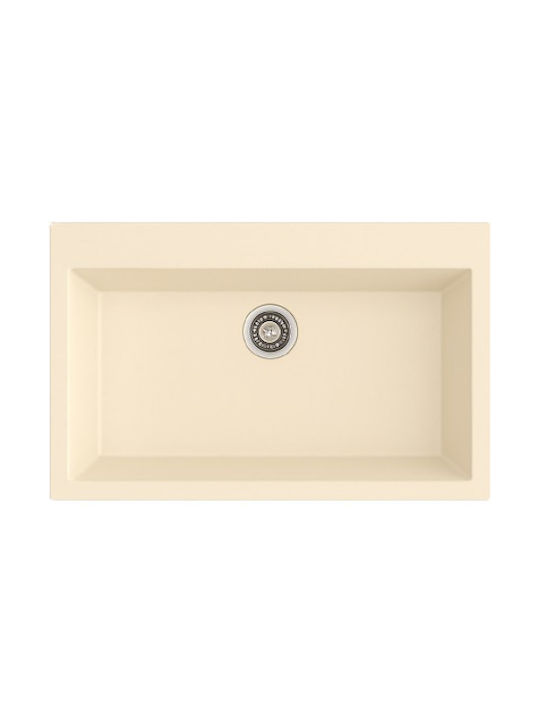 Unixton Drop-In Sink Synthetic Granite W78xD50cm Brown