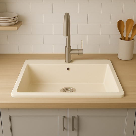 Unixton Drop-In Chiuvetă din Granit Sintetic L78xW50cm Maro