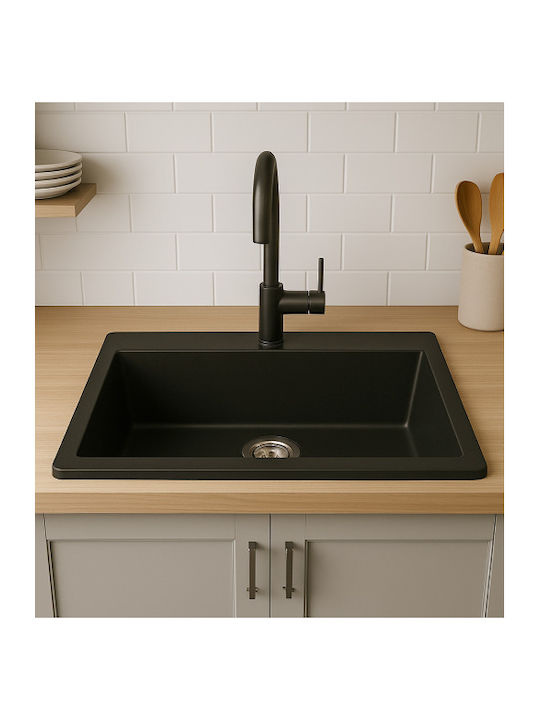 Unixton Drop-In Sink Synthetic Granite W78xD50cm Brown