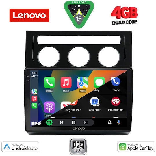 Lenovo Car Audio System for Volkswagen Touran 2003-2010 with A/C (Bluetooth/USB/WiFi/GPS/Apple-Carplay/Android-Auto) with Touch Screen 10"